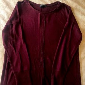 Comfy tunic cranberry color sweater